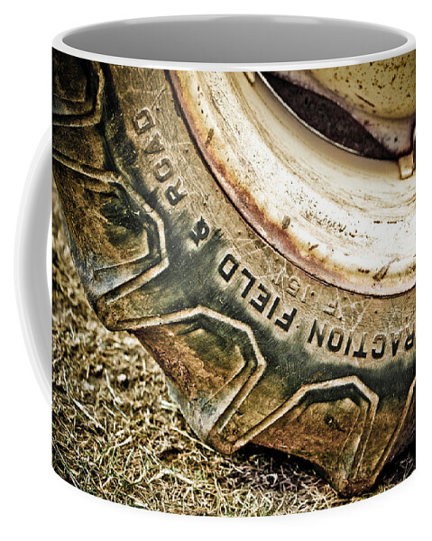 Old Coffee Mug featuring the photograph Tractor Tire by Marilyn Hunt