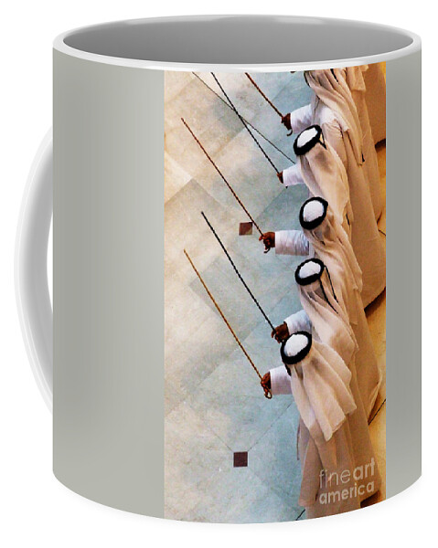 United Coffee Mug featuring the photograph Traditional Emirati Men's Dance by Andrea Anderegg