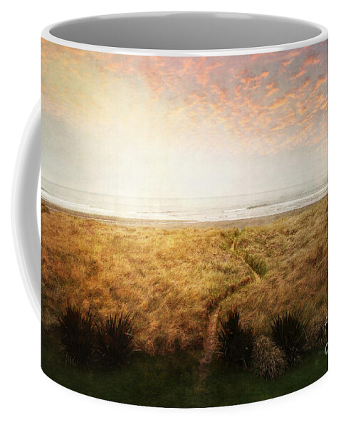 Ocean Coffee Mug featuring the photograph Trail To The Beach by Sylvia Cook