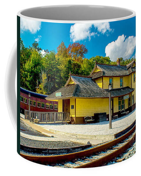 Train Coffee Mug featuring the photograph Train Station in Tuckahoe by Nick Zelinsky Jr