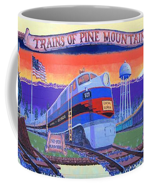 8131 Coffee Mug featuring the photograph Trains of Pine Mountain by Gordon Elwell