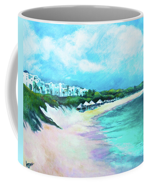 Anguilla Coffee Mug featuring the painting Tranquility Anguilla by Kandy Cross