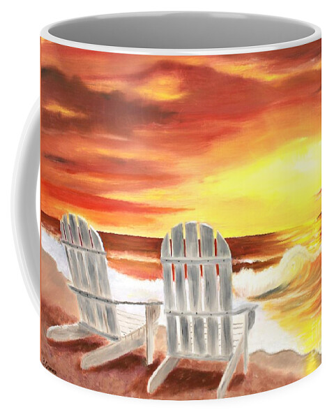 Tranquility Coffee Mug featuring the painting Tranquility by Bev Conover