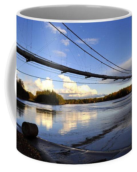 Landscape Coffee Mug featuring the photograph TransAlaska Pipeline Bridge by Cathy Mahnke