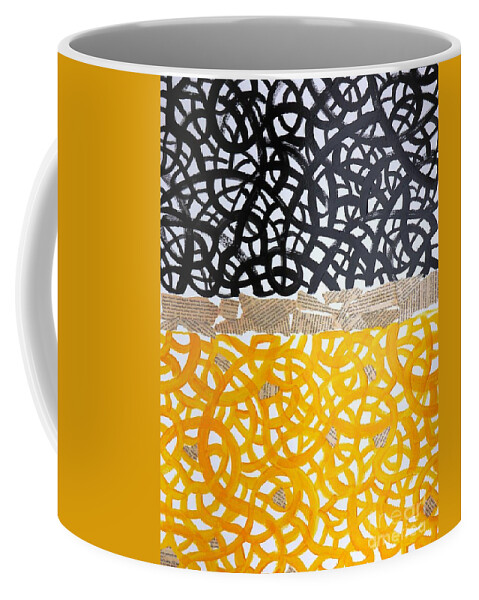 Contrasts Coffee Mug featuring the mixed media Transition by Cristina Stefan