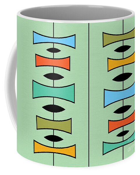 Abstract Coffee Mug featuring the digital art Trapezoids 3 by Donna Mibus
