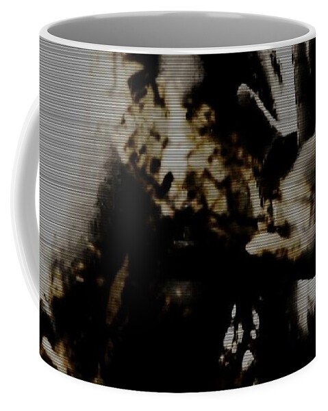 Black And White Coffee Mug featuring the photograph Trapped Inside by Jessica S