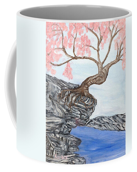 One Tree Coffee Mug featuring the painting Tree of Life # 2 by Suzanne Surber