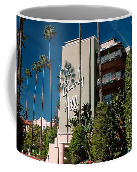 Photography Coffee Mug featuring the photograph Trees In Front Of A Hotel, Beverly by Panoramic Images