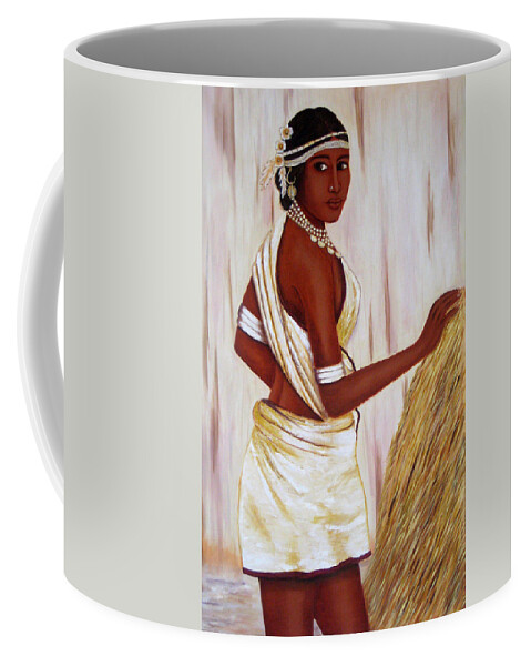 Oil Coffee Mug featuring the painting Tribal girl by Sonali Kukreja