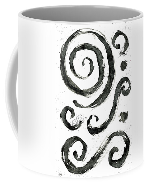 Tribal Coffee Mug featuring the digital art Tribal Swirls Iv by Elizabeth Medley