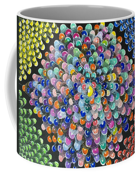 Night Lights Coffee Mug featuring the painting Trip the Light Damtastic by Patricia Arroyo