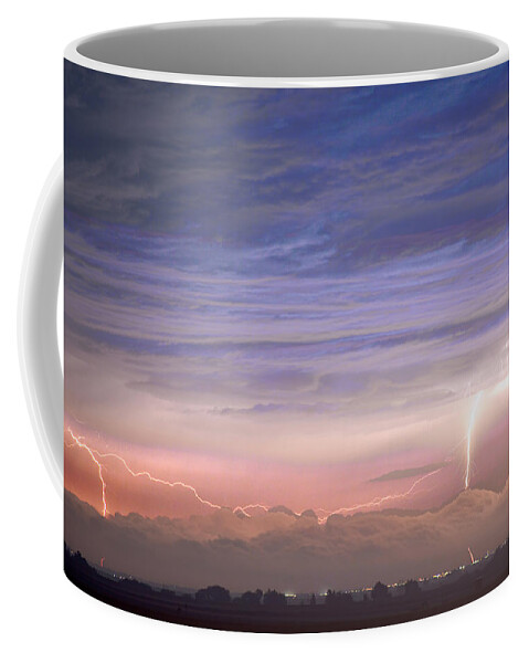 Lightning Coffee Mug featuring the photograph Triple Threat by James BO Insogna