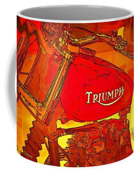 Motorcycle Coffee Mug featuring the photograph Triumph by Chuck Staley