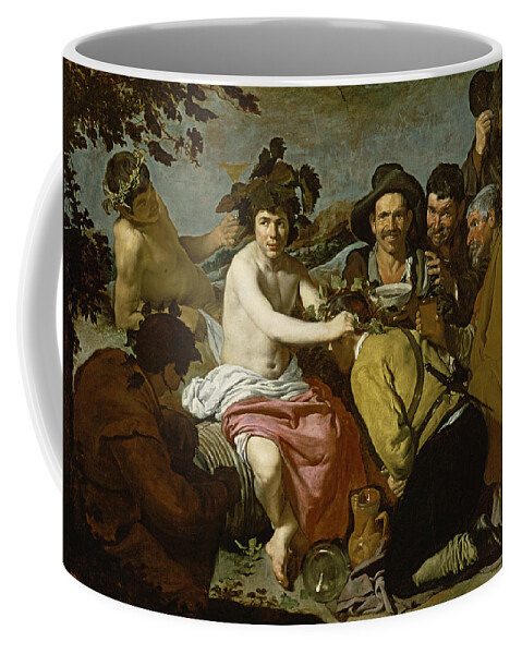 Bacchanalian Coffee Mug featuring the photograph Triumph Of Bacchus, 1628 Oil On Canvas by Diego Rodriguez de Silva y Velazquez