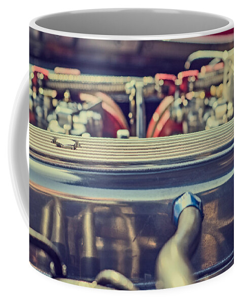 Style Coffee Mug featuring the photograph Triumph TR4 Engine by Spikey Mouse Photography