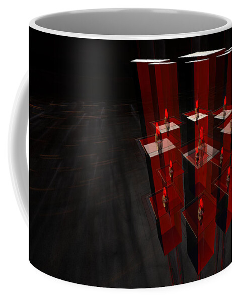 Fractal Coffee Mug featuring the digital art Trophies by Gary Blackman