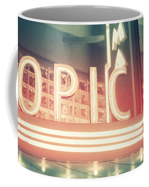 Cinema Coffee Mug featuring the photograph Tropic Cinema-Horiz-II by Chris Andruskiewicz