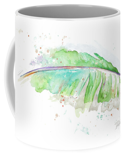 Tropical Coffee Mug featuring the painting Tropical Banana Leaves by Patricia Pinto