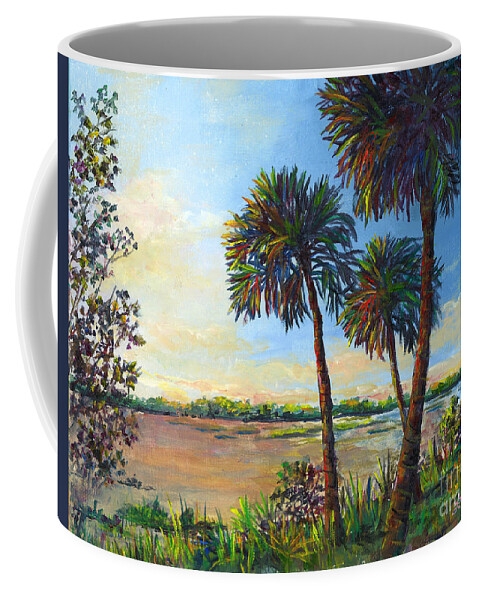 Myakka State Park Coffee Mug featuring the painting Tropical Evening Glow by Lou Ann Bagnall