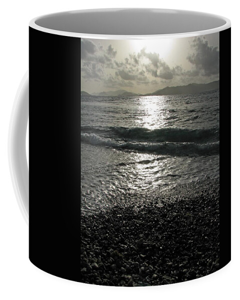 Sapphire Beach Coffee Mug featuring the photograph Tropical Mornings - Silhouettes 05 by Pamela Critchlow