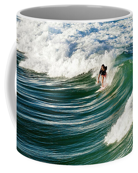 Surfer Coffee Mug featuring the photograph Tropical Wave by Laura Fasulo