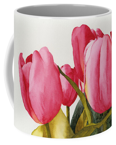 Tulip Coffee Mug featuring the painting Tulips For You by Ken Powers