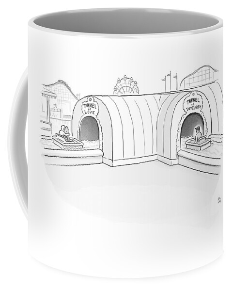 Tunnel Of Love Ride Intersects With A Tunnel Coffee Mug