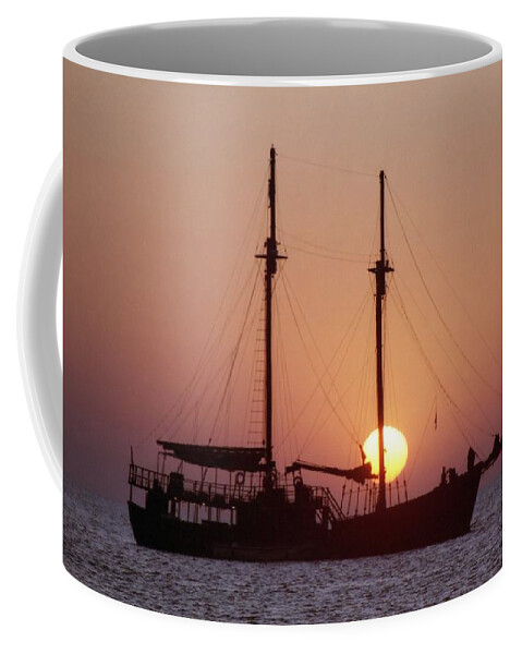 Gulet Coffee Mug featuring the photograph Turkish Gulet off Cyprus by Nigel Radcliffe