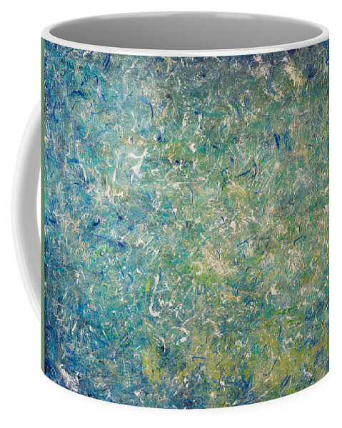 Abstract Coffee Mug featuring the painting Turks and Caicos by Derek Kaplan