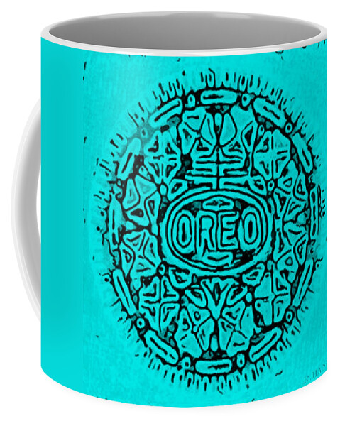 Oreo Coffee Mug featuring the photograph Turquoise Oreo by Rob Hans