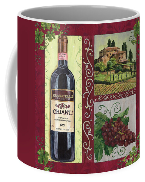 Wine Coffee Mug featuring the painting Tuscan Collage 1 by Debbie DeWitt