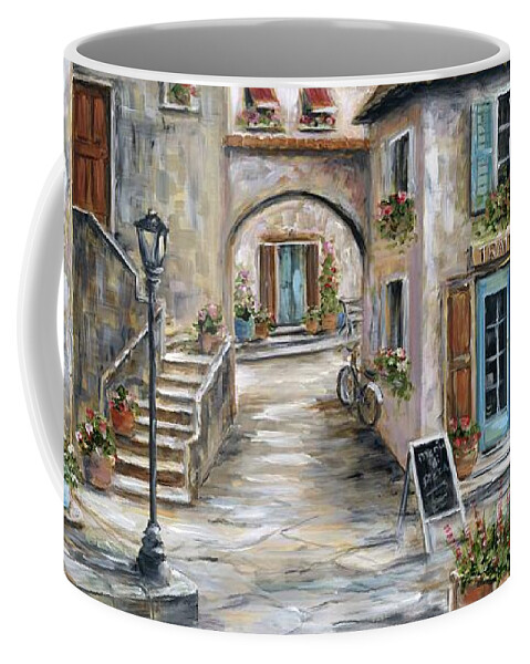 Tuscany Coffee Mug featuring the painting Tuscan Street Scene by Marilyn Dunlap