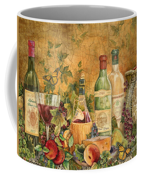 Acrylic Painting Coffee Mug featuring the painting Tuscan Wine Treasures by Jean Plout