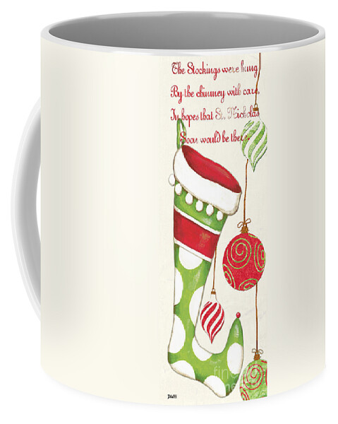 Christmas Coffee Mug featuring the painting Twas the Night... by Debbie DeWitt