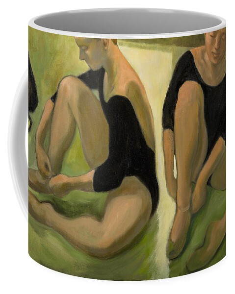 Painting Coffee Mug featuring the painting Twin Dancers by Laura Lee Cundiff