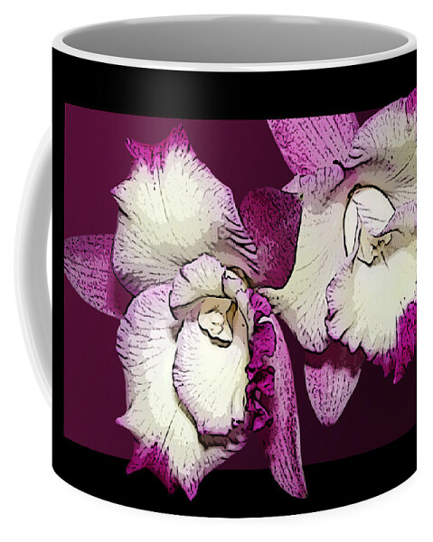 Orchids Coffee Mug featuring the photograph Two Baby Orchids by Phyllis Denton