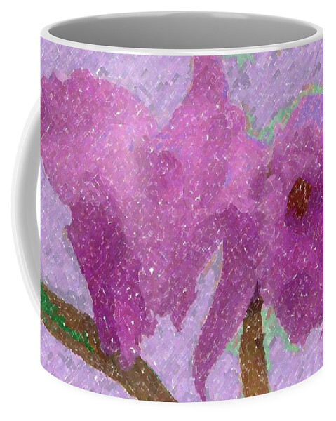 Orchids Coffee Mug featuring the photograph Two Hothouse Beauties by Barbie Corbett-Newmin