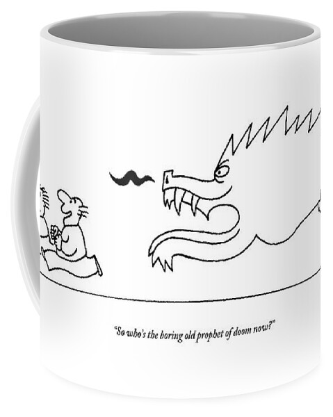 Two Men Are Chased By A Demonic Monster Coffee Mug