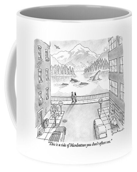 Two People In Manhattan Gaze Out At A Spectacular Coffee Mug