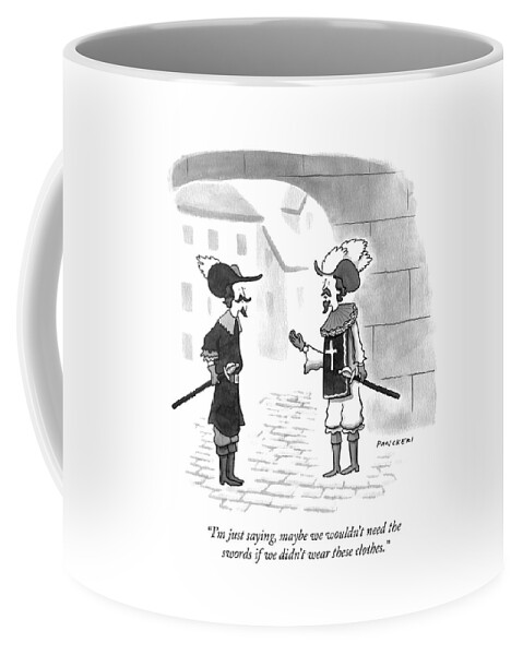 Two Soldiers Wearing Late Medieval Coffee Mug