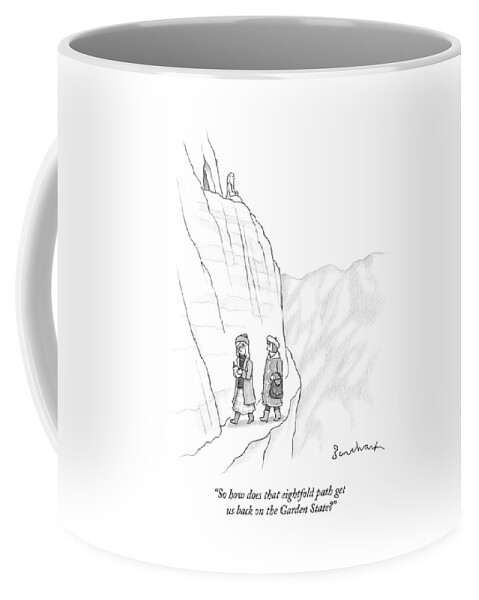 Two Women Walk Down From The Guru On The Mountain Coffee Mug
