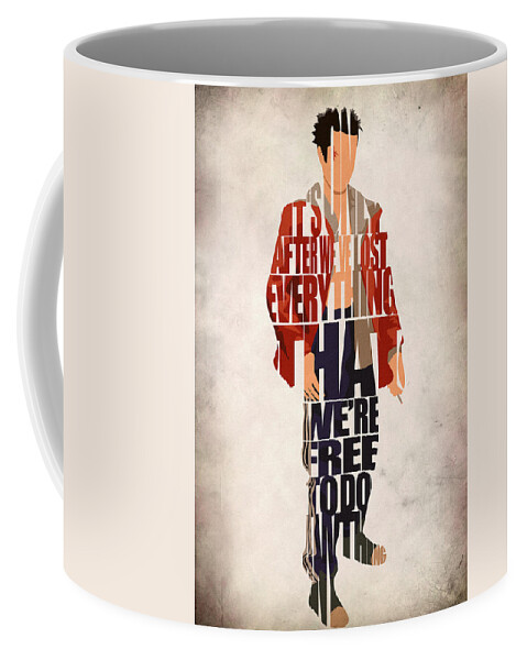 Fight Club Coffee Mug featuring the digital art Tyler Durden by Inspirowl Design