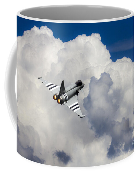 Raf Typhoon Coffee Mug featuring the digital art Typhoon Fighter by Airpower Art