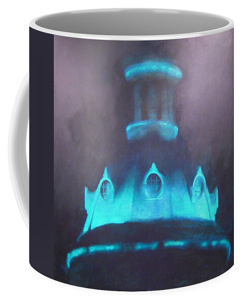 Ufo Coffee Mug featuring the painting UFO Dome by Blue Sky