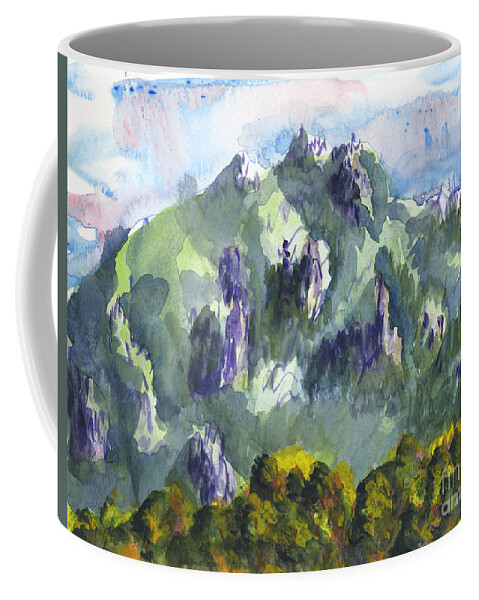 Mountains Coffee Mug featuring the painting Uintah Highlands 1 by Walt Brodis