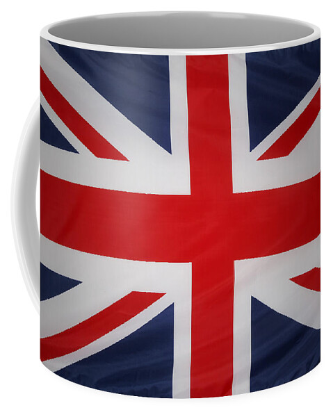 British Flag Coffee Mug featuring the photograph UK flag by Les Cunliffe