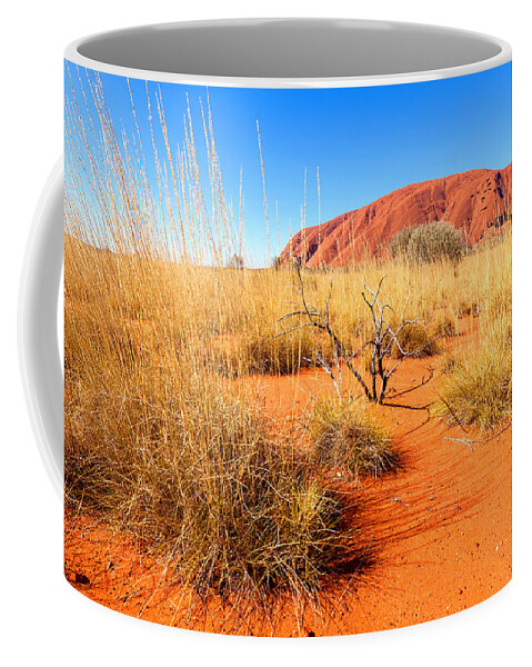 Uluru Ayers Rock Outback Australia Australian Landscape Central Northern Territory Coffee Mug featuring the photograph Central Australia #3 by Bill Robinson