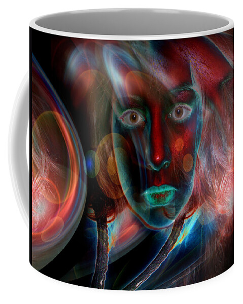 Portrait Coffee Mug featuring the digital art Umbilical Connection to a Dream by Otto Rapp