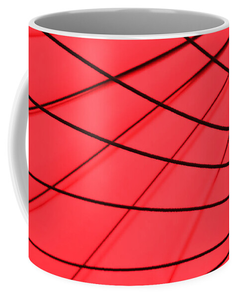 Geometrical Coffee Mug featuring the photograph Red and Black Abstract by Tony Grider